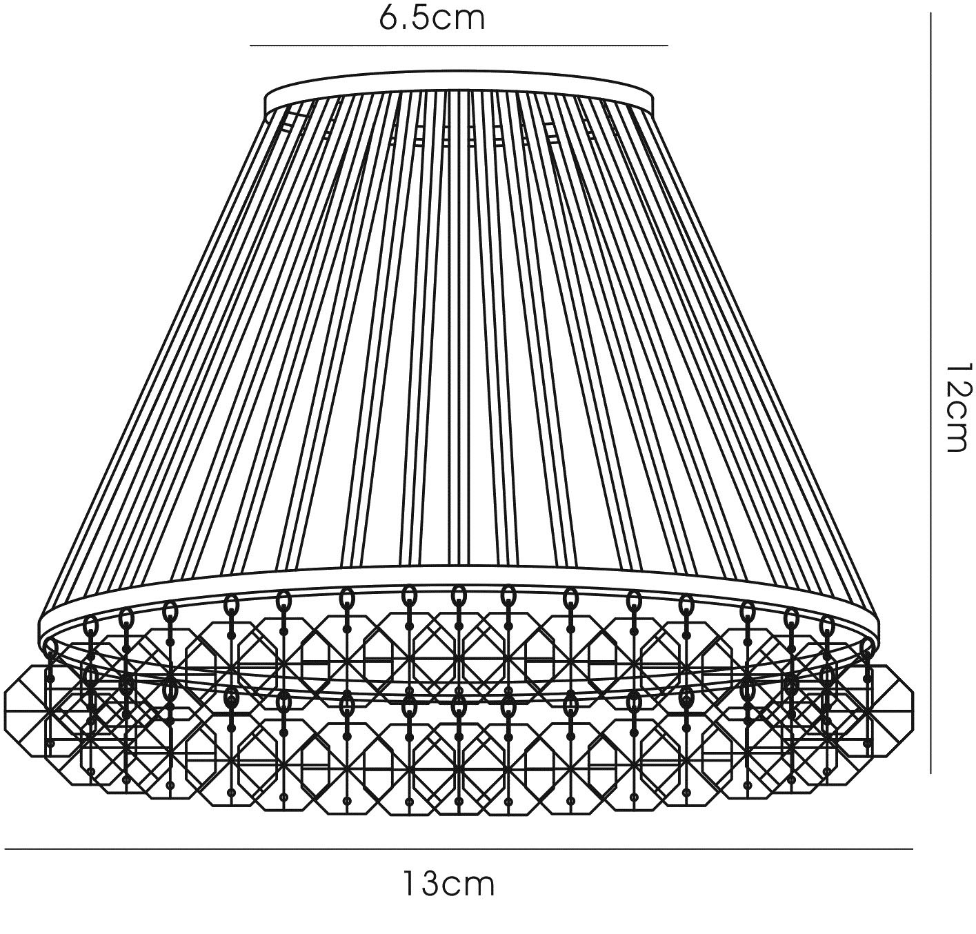 IL30500  Crystal and Glass Rod Clip-On Shade